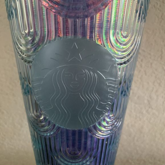 Starbucks Spring 2022 Mermaid Iridescent Holographic Wave Cold Cup Tumbler 16oz - Picture 3 of 8